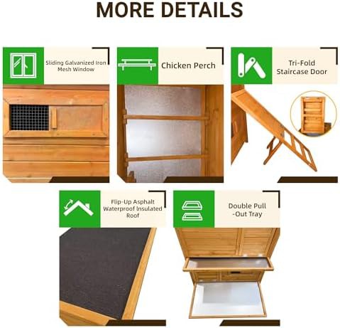 Two story wooden coop with nesting box — photo 5