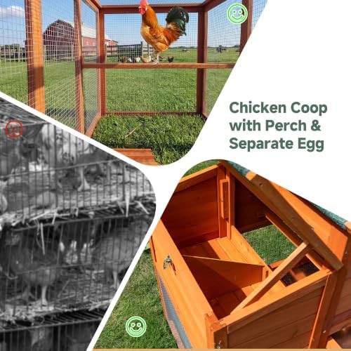 Orange wooden poultry cage with lockable doors — photo 3