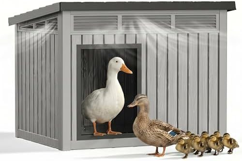 Grey waterproof plastic duck house