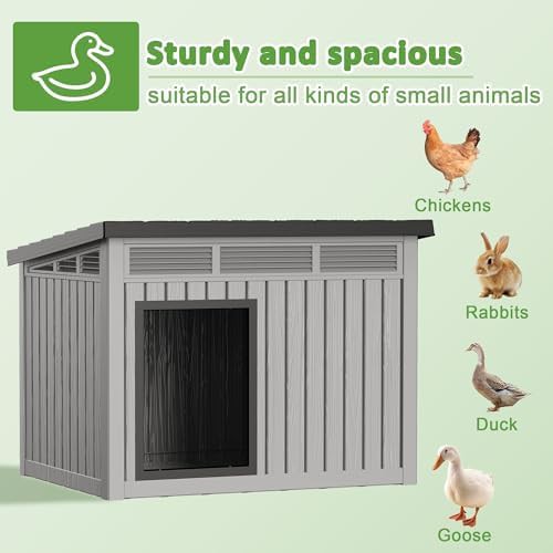 Grey waterproof plastic duck house — photo 5
