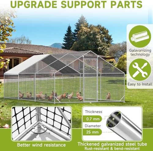 Nineteen foot galvanized poultry run with cover — photo 4