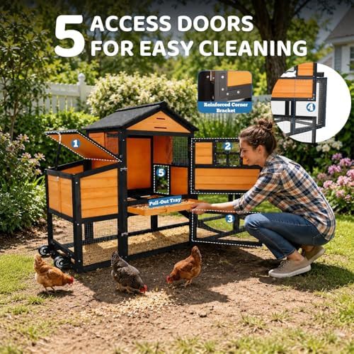 Wheeled poultry house with compact run — photo 4