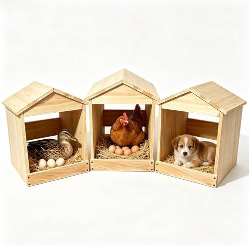 Three pack of wooden nesting boxes