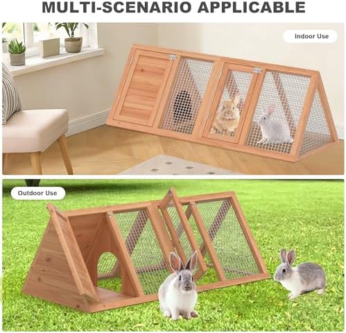 Brown triangle rabbit and poultry hutch — photo 3