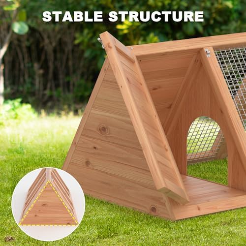 Brown triangle rabbit and poultry hutch — photo 5
