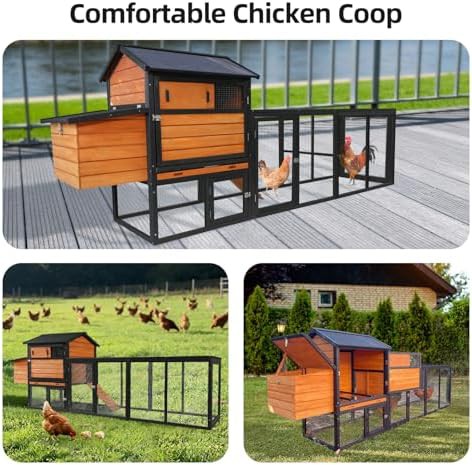 Wooden chicken coop with nesting box and run — photo 4