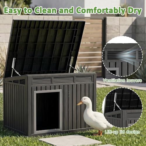 Black resin coop with shutter vents — photo 3