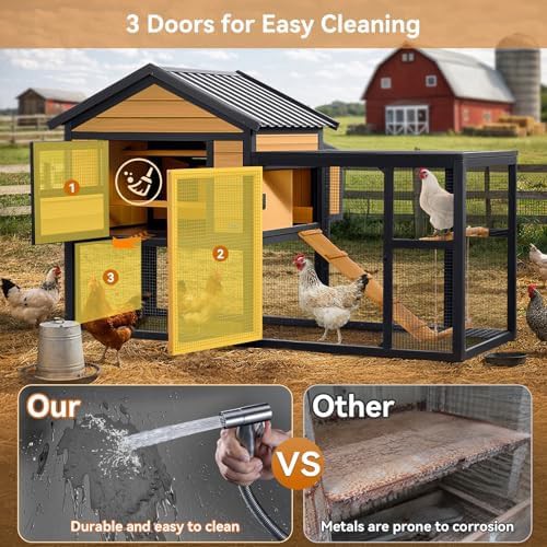 Outdoor chicken coop with three nesting boxes — photo 4