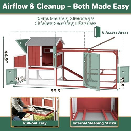 Large chicken tractor on wheels for outdoor use — photo 3