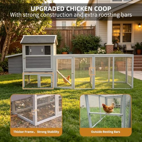 Large wooden poultry house with sunroof — photo 4