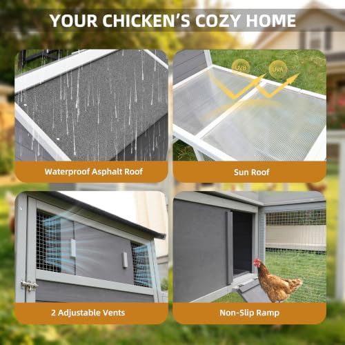 Large wooden poultry house with sunroof — photo 5