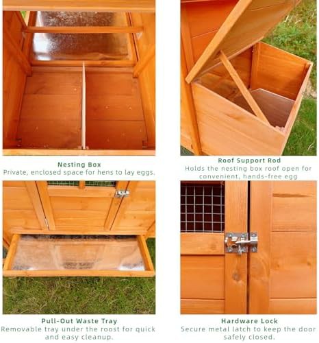 Wooden poultry house with nesting box — photo 3
