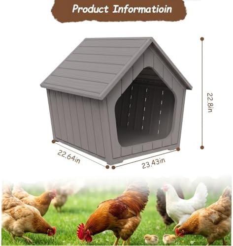 Grey plastic indoor and outdoor coop — photo 3