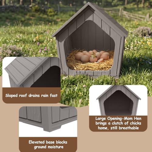 Grey plastic indoor and outdoor coop — photo 5