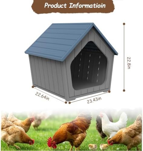 Blue indoor and outdoor chicken coop — photo 3