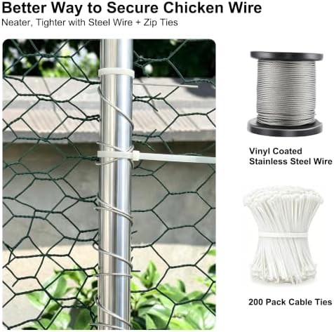 Large metal walk-in coop with hardware cloth — photo 4