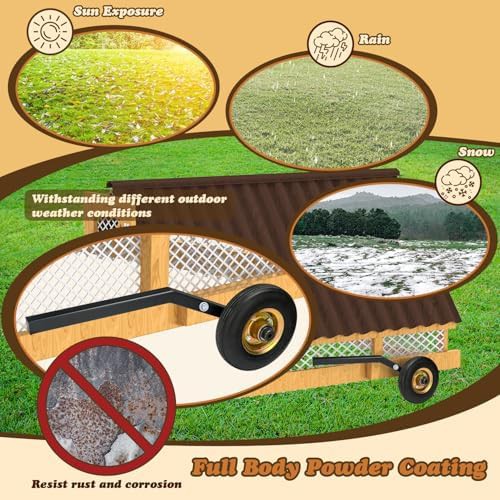 Chicken coop wheel lift kit set of two — photo 5
