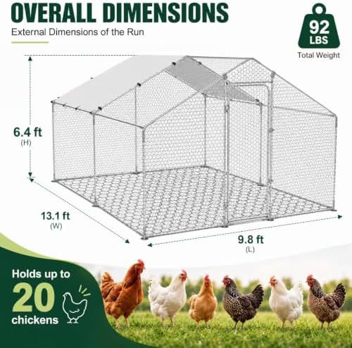 Tall metal chicken coop with wire mesh — photo 5