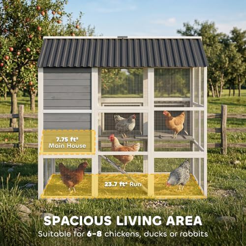 Gray walk in coop with three nesting boxes — photo 3