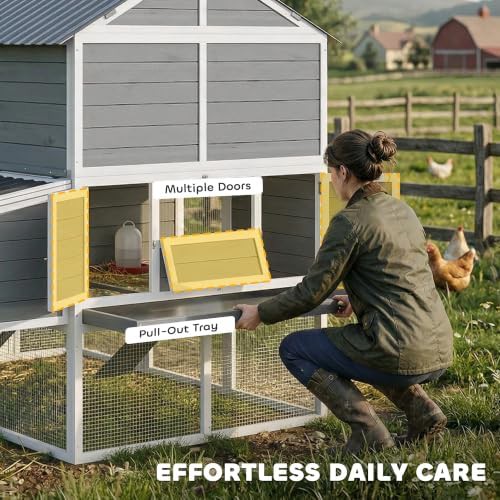 Gray walk in coop with three nesting boxes — photo 5