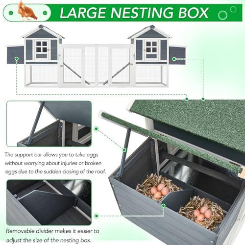 Long Waterproof Outdoor Coop with Run — photo 3
