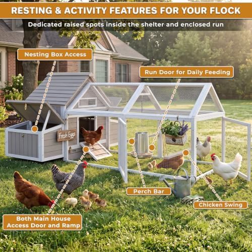 Large outdoor coop with long stationary run — photo 5
