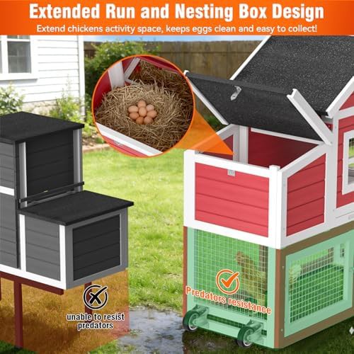 Mobile chicken coop with integrated wheels — photo 4