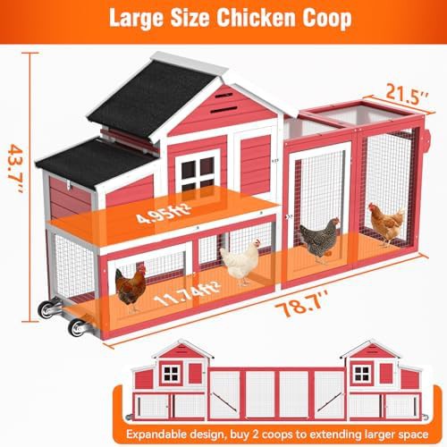 Mobile chicken coop with integrated wheels — photo 5