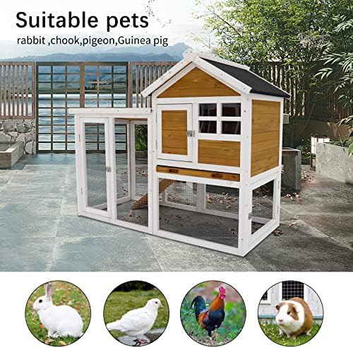 Two story wooden pet cage with wire run — photo 4