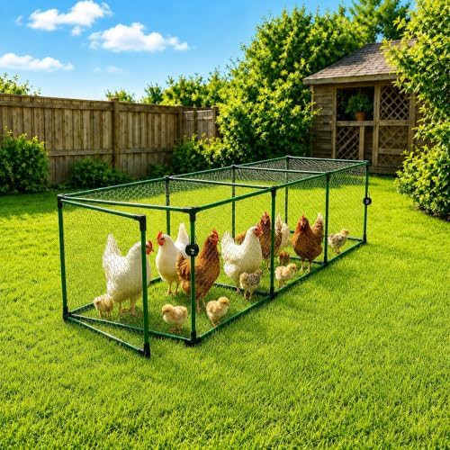 Portable three section metal chicken tunnel
