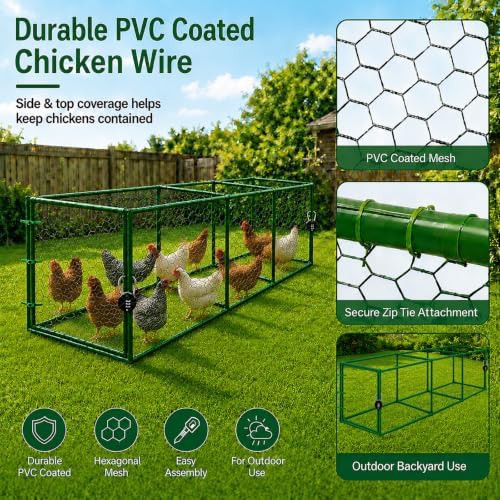 Portable three section metal chicken tunnel — photo 5
