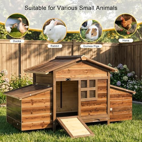 Brown wooden hen house with nesting boxes — photo 5