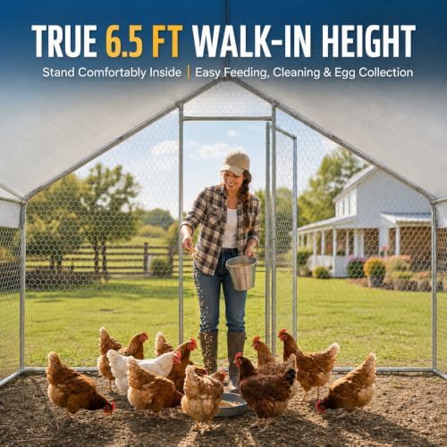 Slim metal chicken run with cover — photo 4