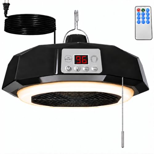 400W Chicken Coop Heater with Remote & Thermostat for Pet Dog House