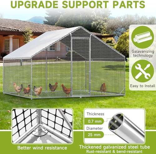 Extra long wire mesh poultry enclosure for farms — photo 3