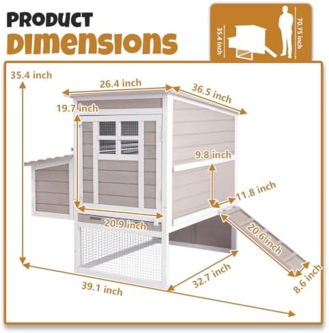 Two story wooden coop with nesting box — photo 4