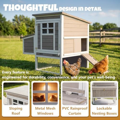 Two story wooden coop with nesting box — photo 5