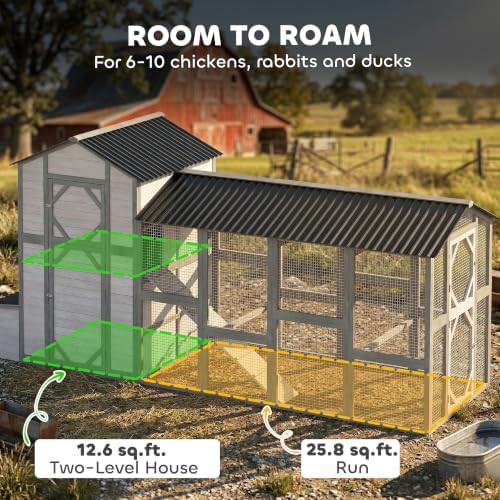 Extra large gray wooden hen house for ten birds — photo 3