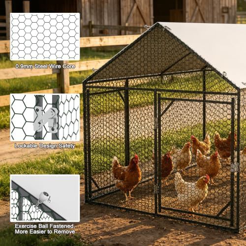 Walk-in metal poultry cage with run — photo 3