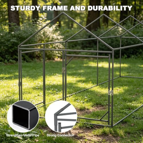 Walk-in metal poultry cage with run — photo 4