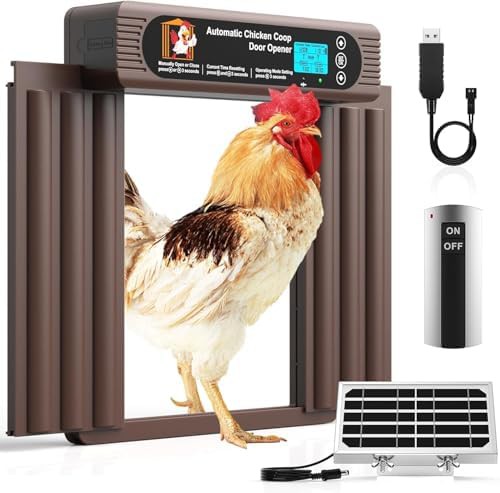 Solar powered automatic chicken coop door