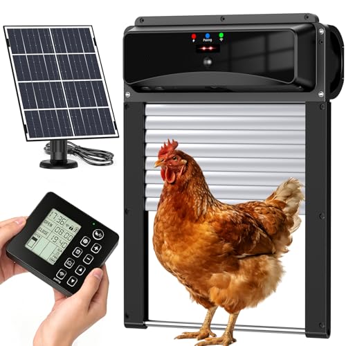Automatic Chicken Coop Door Solar Powered with LCD Remote Control