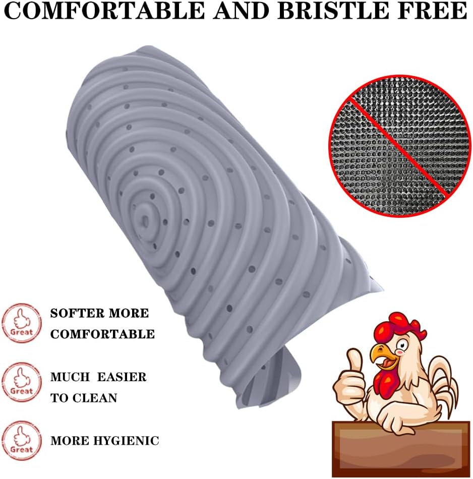 OUDE HOWER 4 Washable Chicken Nesting Pads for Laying Eggs, Gray Nesting Pads for Chicken coop, Durable Nesting Pads for Chicken coop 13 x 12 Inch Reusable Chicken Bedding